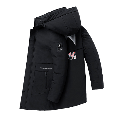 冬季潮流男士中长款羽绒服连帽