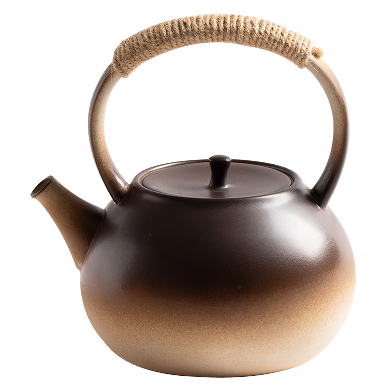 复古围炉煮茶壶陶瓷烧水壶阳台户外碳炉电陶炉家用老白茶养生壶