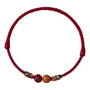 2026新款天然朱砂红绳手链脚链男女本命年平安转运珠手工编织手绳