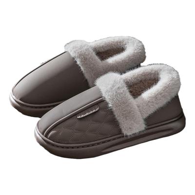 男士防水棉拖鞋防滑老人冬季加厚