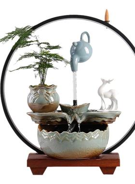 就水生财悬壶摆件桌面招财装饰品