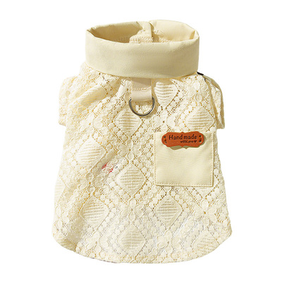 宠物狗透气薄款背心带牵引扣