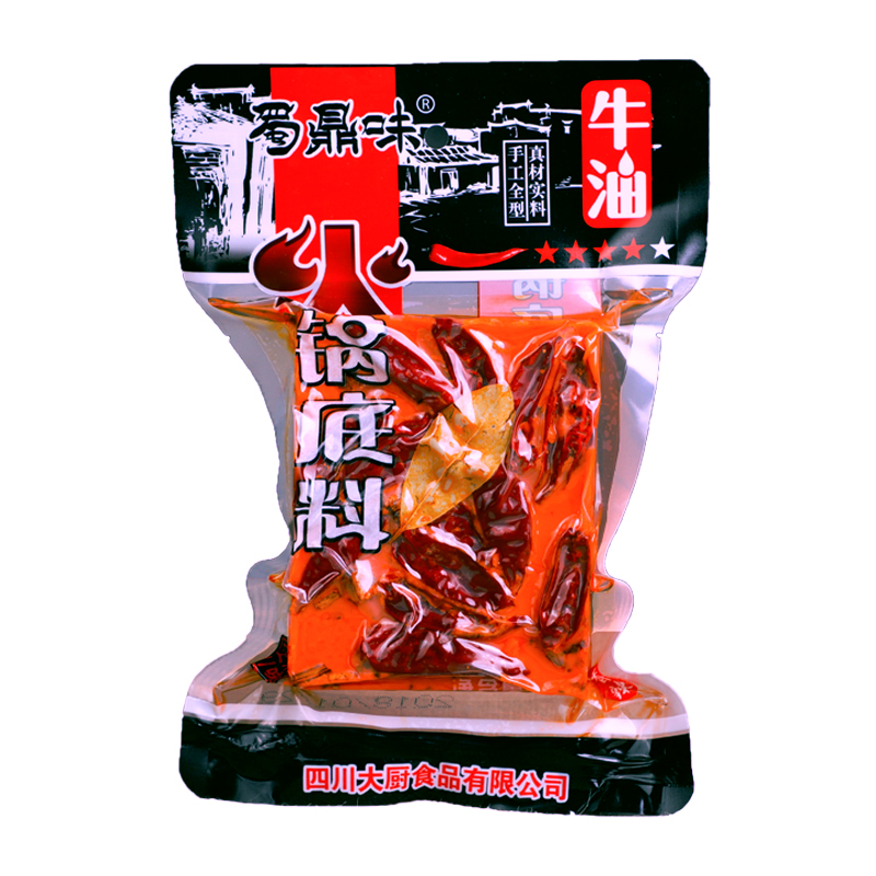 蜀鼎味四川牛油麻辣火鍋底料小包400g一人份家庭裝底料正宗配方