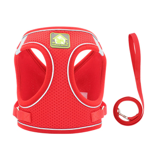 背心式狗狗牵引绳泰迪小型犬比熊博美胸背带小狗幼犬遛狗绳狗链子