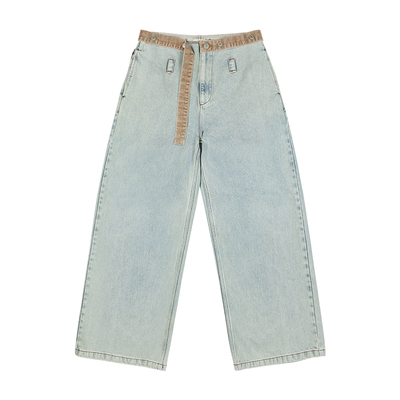 GOODBAI916水洗阔腿牛仔裤
