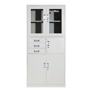 钢制办公室文件柜铁皮柜子档案柜资料柜财务凭证带锁储物书柜