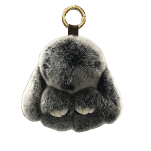 汽车钥匙扣挂件装死毛绒兔手机挂坠可爱小兔子包包挂饰钥匙链挂绳