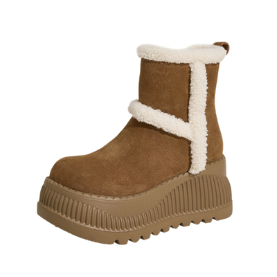 厚底东北加绒保暖高跟雪地靴百搭