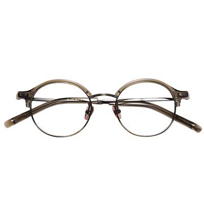 灵动半框！右店纯钛板材小圆框温柔女超轻高度数配近视眼镜框架