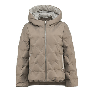 2025年秋冬新款羽绒服女短款保暖宽松白鸭绒时尚加厚连帽大码外套