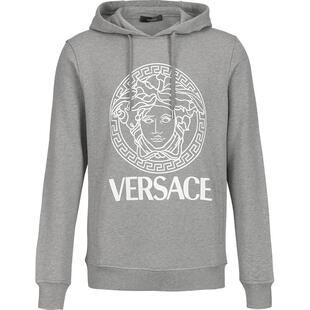 Versace/范思哲男士2026新款帽衫时尚美杜莎印花全棉连帽套头卫衣