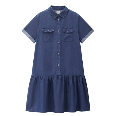 Giordano牛仔裙纯棉连衣裙