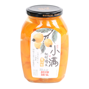 科技罐头 梨汁枇杷罐680克*2瓶 玻璃瓶枇杷罐头 烤梨炖品水果罐头