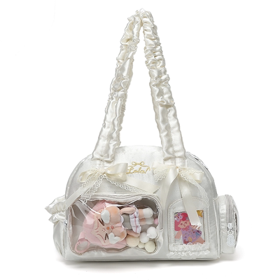 LOLA DESIGN蕾丝痛包 25年秋冬新品丝带痛吧唧谷子动漫单肩手提包