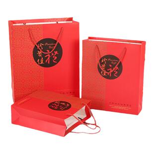 爆款喜庆中国风手提袋珍贵佳礼礼品袋燕窝袋子通用石斛滋补品礼袋