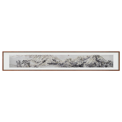 富春山居图铜雕画手工錾刻