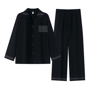 【轻柔软】睡衣男春秋款秋季莫代尔棉长袖大码家居服男款休闲套装