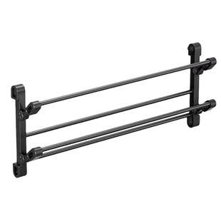 宿舍鞋架桌下小型不锈钢免安装折叠门后鞋架子壁挂式家用门口多层