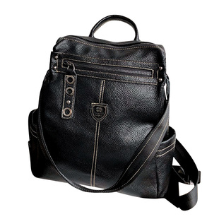 高级感牛皮双肩包包女2025新款时尚百搭软皮真皮大容量背包登山包