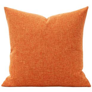 北欧风沙发抱枕客厅靠垫纯色亚麻护腰靠枕床头靠背垫抱枕套不含芯