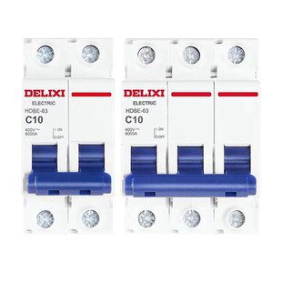 德力西空气开关2P家用63a断路器1P小型HDBE空开电闸32a总闸40a
