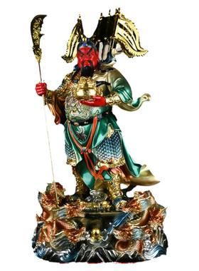 祥云提刀立刀关公关羽关二爷忠义武财神关圣帝君拖宝招财神像摆件