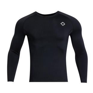 准者发热紧身衣春秋男士跑步训练健身运动高弹篮球加绒保暖压缩衣