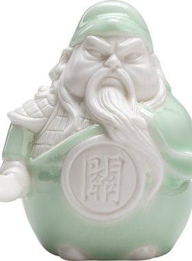 创意陶瓷五虎上将人物家居摆件
