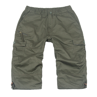 夏季薄款七分裤男运动纯棉男士流行休闲中裤宽松工装裤男潮流短裤