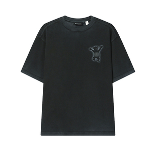 FILA x WE11DONE斐乐针织短袖衫男2026夏新款休闲百搭通勤纯棉T恤