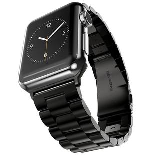 适用苹果手表S11钢表带applewatch8/9/10 ultra2轻薄链式金属表带三珠不锈钢iwatch7商务表带4/5/6 SE代男女