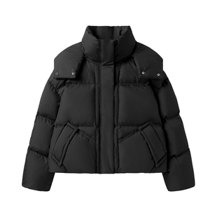 it:CHOCOOLATE黑色羽绒服女冬季新款美式休闲宽松加绒保暖上衣MA