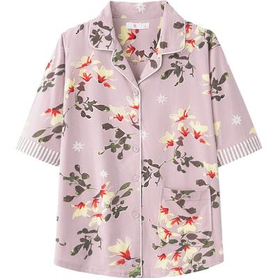 睡衣单件纯棉短袖夏季薄款大码