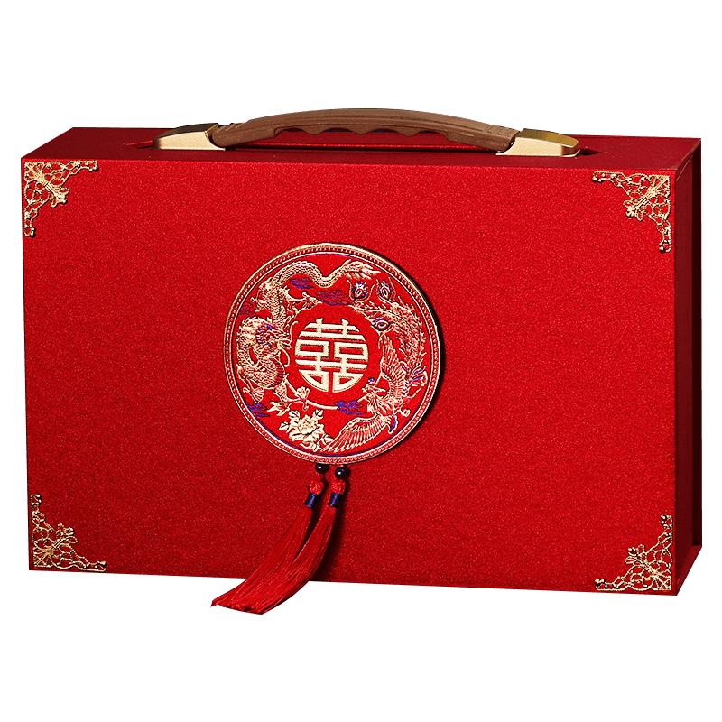 彩禮現金禮盒禮金盒彩禮盒子錢盒子訂婚布置裝飾結婚高檔用品大全