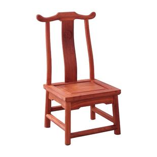 纯花梨木无漆家用靠背椅红木中式灯挂椅矮款复古典凳子小椅子实木