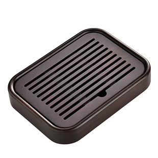 整块木黑檀木茶盘家用盛水茶台客厅简约实木茶海小型茶具蓄水托盘