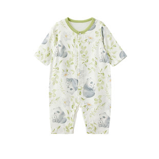 威尔贝鲁婴儿衣服春夏季宝宝连体衣薄款新生儿爬服男女孩睡衣哈衣