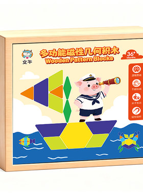 磁力七巧板木质益智拼图