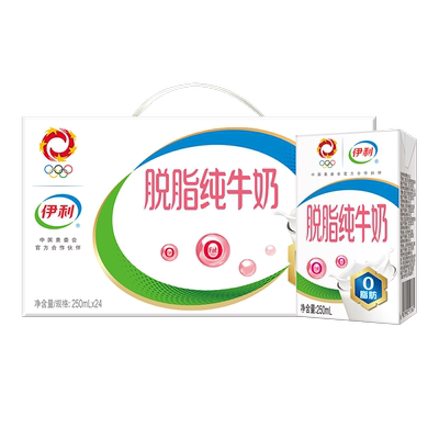 年货礼伊利脱脂纯牛奶