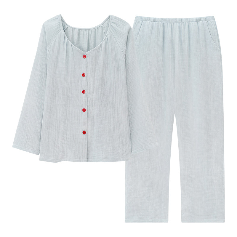康汝雅春秋季纯棉可外穿女家居服