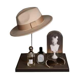 初舍印象 样板房衣服衣帽间装饰品摆件样板间女装驼色服饰软装