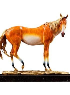 马上发财铜马大摆件客厅玄关酒柜装饰品大厅展台商务开业乔迁礼品