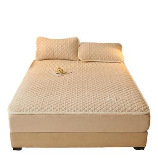 洁丽雅牛奶绒床笠床罩单件冬季珊瑚绒床笠罩加绒法兰绒床垫保护套