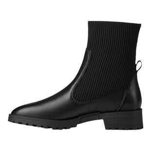 Clarks其乐Kay Knit秋冬新品女靴英伦风弹力厚底拼接中筒休闲袜靴