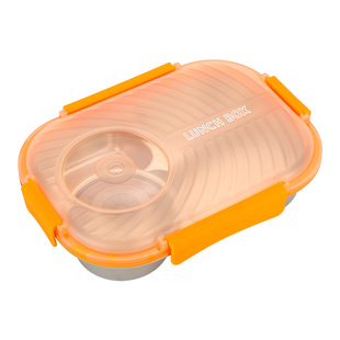 316L不锈钢餐盘带盖防漏分格饭盒学生上班族食堂打饭盘专用快餐盒