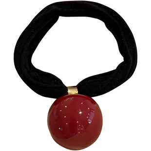 安可拉红发圈头饰发绳气质红色橡皮筋本命年高级感2026新年头绳女