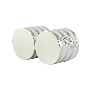 N52高强磁大号圆片磁钢40X5mm钕磁铁吸钢珠双面磁