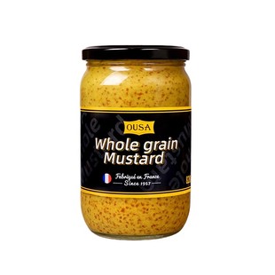 法国欧萨整粒芥末籽酱粗粒黄芥末籽酱烘焙法式三明治沙拉原装进口