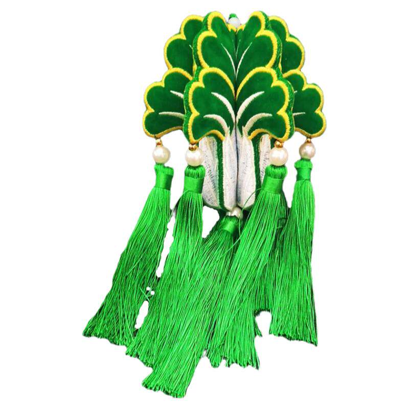 12厘米白菜挂件绒布小白菜成品