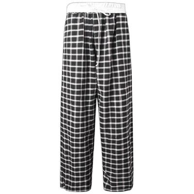 ourhour格纹阔腿休闲裤